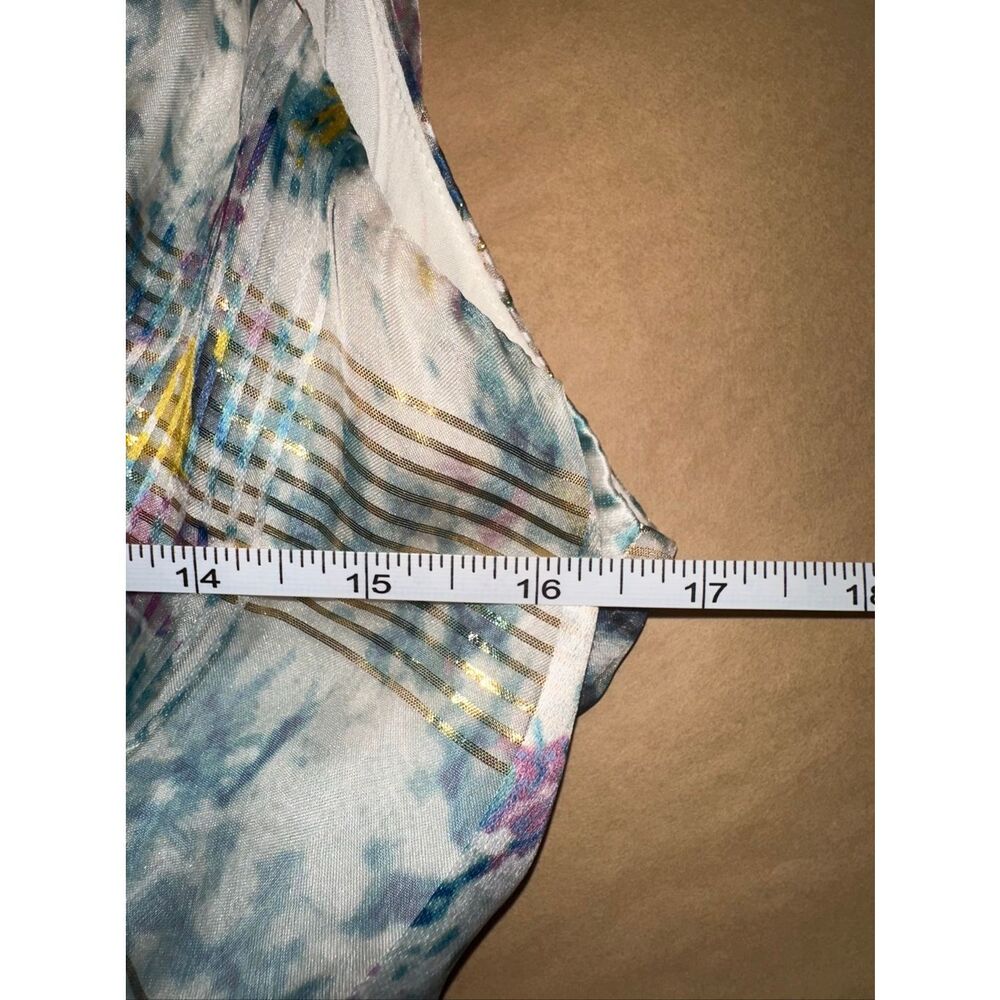 Anthropologie Sz M Somerset Maxi Dress Halter Edition Shimmer Blue - Picture 11 of 13